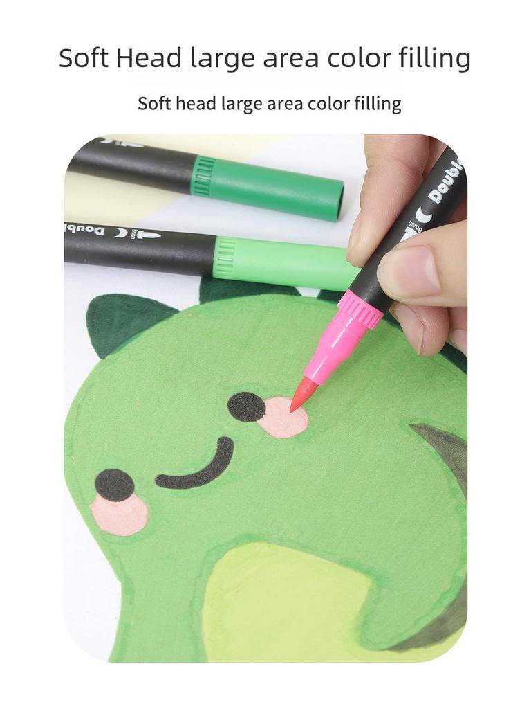 Набор двухсторонних акварельных ручек - 120, 72, 60 цветов с мягкими наконечниками для детского творчества и рисования