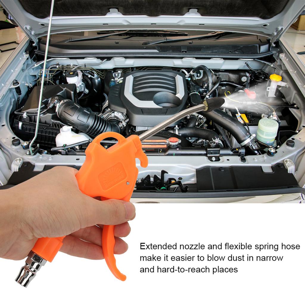 Пылесос ABS Air Blow Gun с 6-метровым пружинным шлангом и 3-сторонним быстроразъемным соединением для удаления пыли из автомобиля