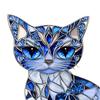 Cat Acrylic Sun Catcher Window Hanging Ornament Blue Cat Sun Catcher with Chain Wall Art Decor Gift for Friends And Family