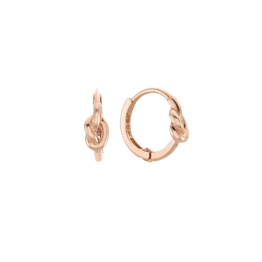 LLOYD Daily Knot One-Touch 14k Gold Earrings LOFH3038G