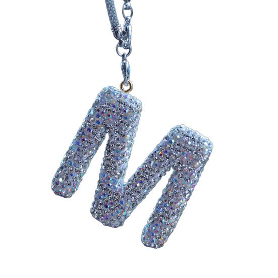 Блестящая подвеска в виде буквы автомобиля, подвеска в виде буквы из искусственного кристалла, подвесное зеркало заднего вида для автомобиля, украшение в виде алфавита со стразами для автомобильного дерева, аксессуар