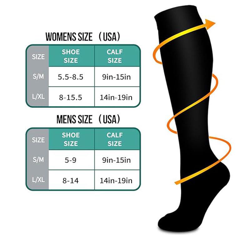 Набор из 3 пар компрессионных гольфов до колена для занятий спортом и скакалка, носки для велоспорта