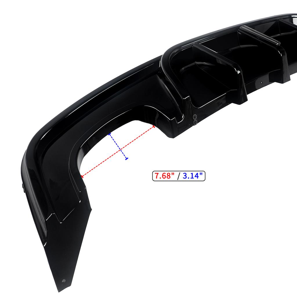 Rear Diffuser Bumper for BMW 1Series E82 Coupe 135i M Sport Carbon Look F1 Style E82 Rear Lip with Light