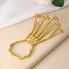 Adjustable Skull Bone Bracelet Retro Texture Halloween Hand Chain Gothic Finger Bangle  Cosplay