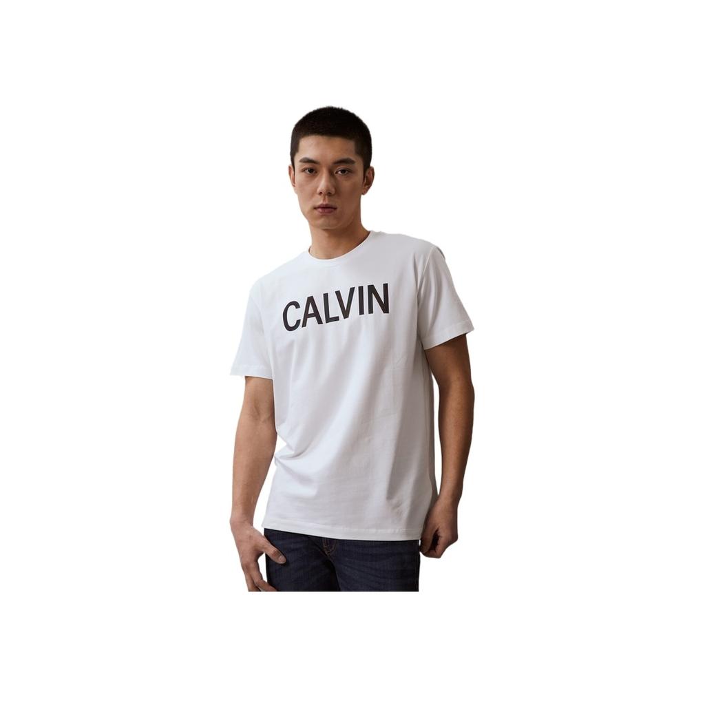 Calvin Klein Футболка с короткими рукавами и принтом радужных букв, дышащая, унисекс, белая J318289YAF