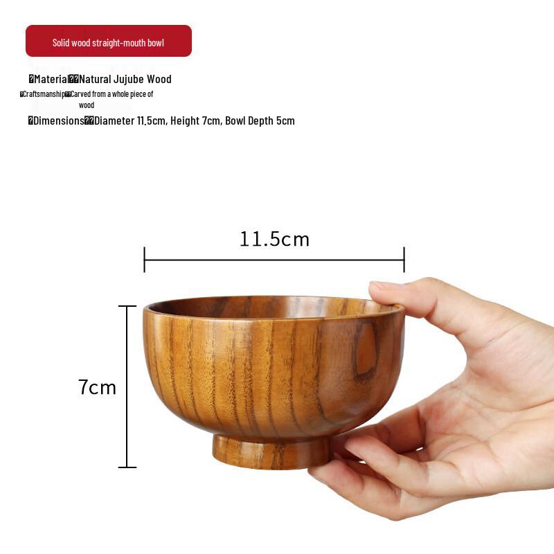 Ruhan Japanese-Style Solid Wood Salad Bowl