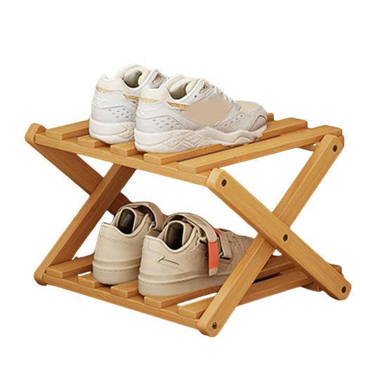 Экономящий место деревянный органайзер для обуви, складная полка для обуви, угловая, устойчивая конструкция, большой размер