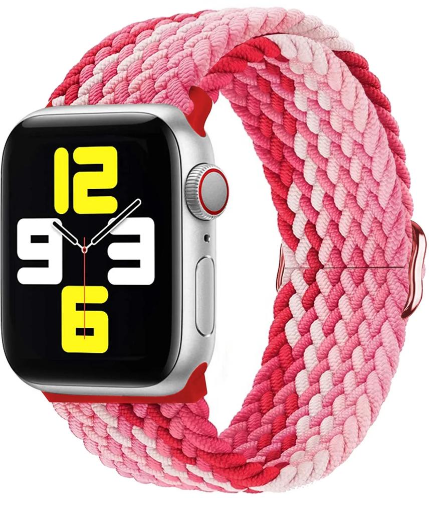 Плетеный ремешок Solo Loop для Apple Watch 10 Band 42 мм 46 мм 45 мм 44 мм 40 мм 9 8 7 6 5 4 SE 2 Регулируемый эластичный нейлоновый ремешок iWatch Ultra