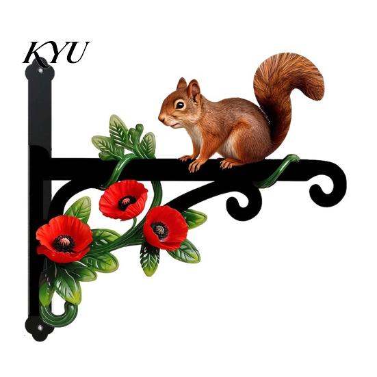 Garden Decoration Gifts Wall Mounted Planter Hanger Hook, Animal Iron Hanging Plant Bracket, Unique Lawn Art Outdoor Heavy Duty Holders for Patio Yard