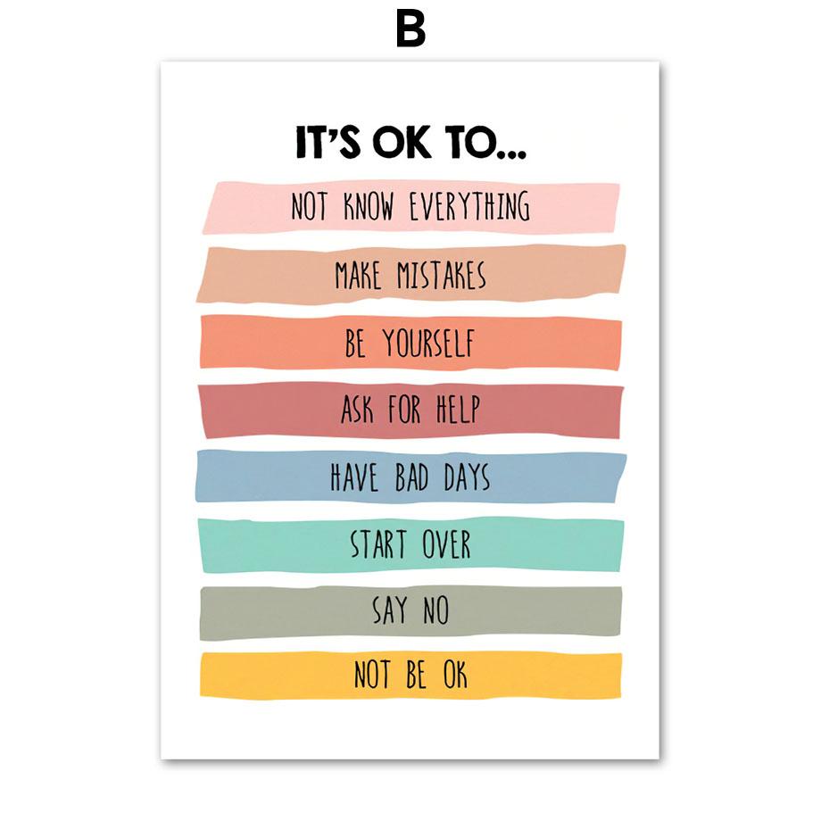 Психическое здоровье, психотерапия, настенная живопись на холсте, плакаты на скандинавскую тему и принты, настенные панно, детская комната, консультант, офисный декор