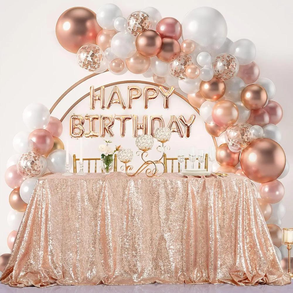 Rectangular Party Sequin Tablecloth Sparkling Table Decoration Creative Dinner Table Cover Wedding