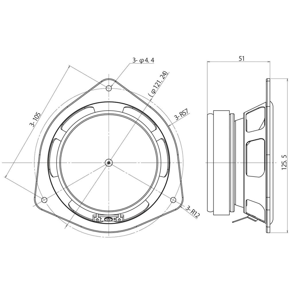Kikutani KWU-B802 Woofer Unit, Made In Japan, for BOSE Style 802, 802II, 802III, and 802IV Speakers
