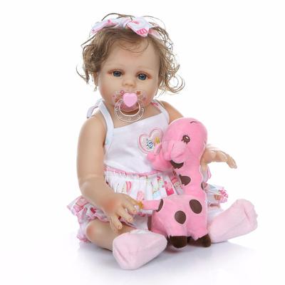 NPK 47см новорожденная кукла Bebe Reborn Baby Girl Doll в коричневой коже, силиконовая игрушка для ванной всего тела, куклы