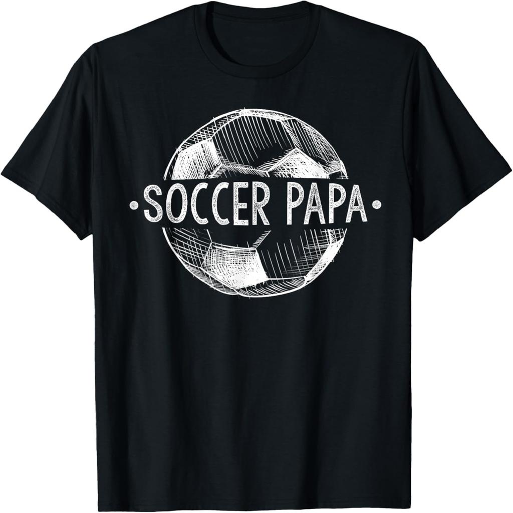 Soccer Papa Family Matching Team Player Gift Sport Lover Dad T-Shirt