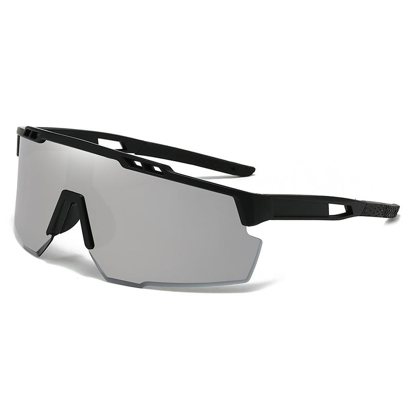 New Outdoor Fashion Riding Windproof Glasses With Large Frame Integrated Uv Protection Sports Sunglasses 3254