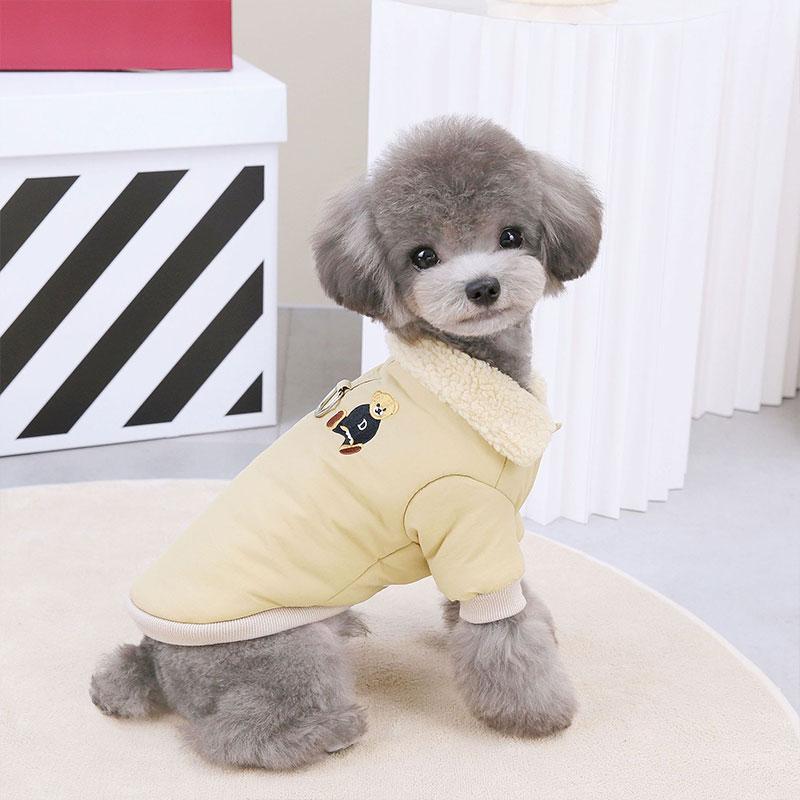 Осенне-зимняя одежда для домашних собак, одежда для щенков, плюшевая собака, зимнее утолщенное теплое хлопковое пальто, зимняя куртка для кошек и собак, теплый хлопковый жилет для домашних животных