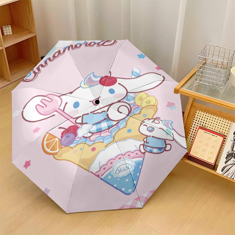 Cinnamoroll Windproof Auto 8 Rib Folding Umbrella Portable Outdoor Parasol
