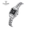 [Tandy] DIA-4042 Diamond женские модные квадратные часы с металлическим браслетом, розовое золото, белый, черный, корейские популярные часы