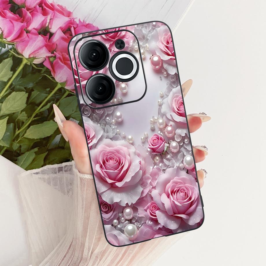 For Itel A80 A90 A95 A70 A60 A60s Phone Case Matte Soft TPU Bumper Cover Cool Cartoon Luxury Butterfly Flower Bow Pattern Funda