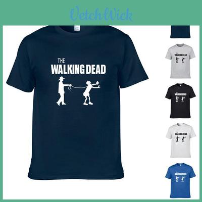 Качественная мужская хлопковая повседневная футболка с коротким рукавом The Walking Dead для всех сезонов
