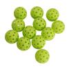 12 шт 74 мм 40 отверстий Pickleballs PE Пластиковые высокоэластичные Pickleball Outdoor Hole Balls Зеленый