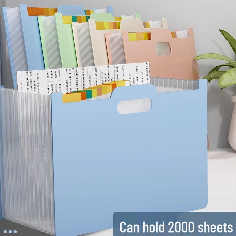 Папка-гармошка формата A4 с расширением - Настольный органайзер большой вместимости для студентов и офисного использования