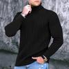 Men Autumn Winter Turtleneck Sweater Top Solid Color Long Sleeve High Neck Basic Sweater Top Winter Clothing