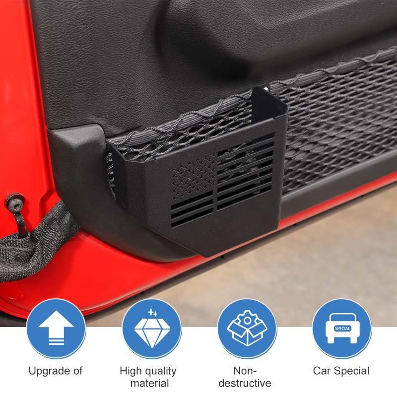 Front Door Pocket Storage Box Organizer Container For Jeep Wrangler JL For JT Gladiator 2018-2023  Stowing Tidying Accessories