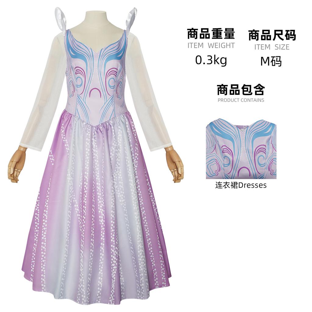 Кино Девушки Злая Глинда Эльфаба Косплей Костюм Хэллоуин Вечеринка Ролевые Игры Розовое Платье Черное Платье Мантия Шляпа Женщины Взрослый