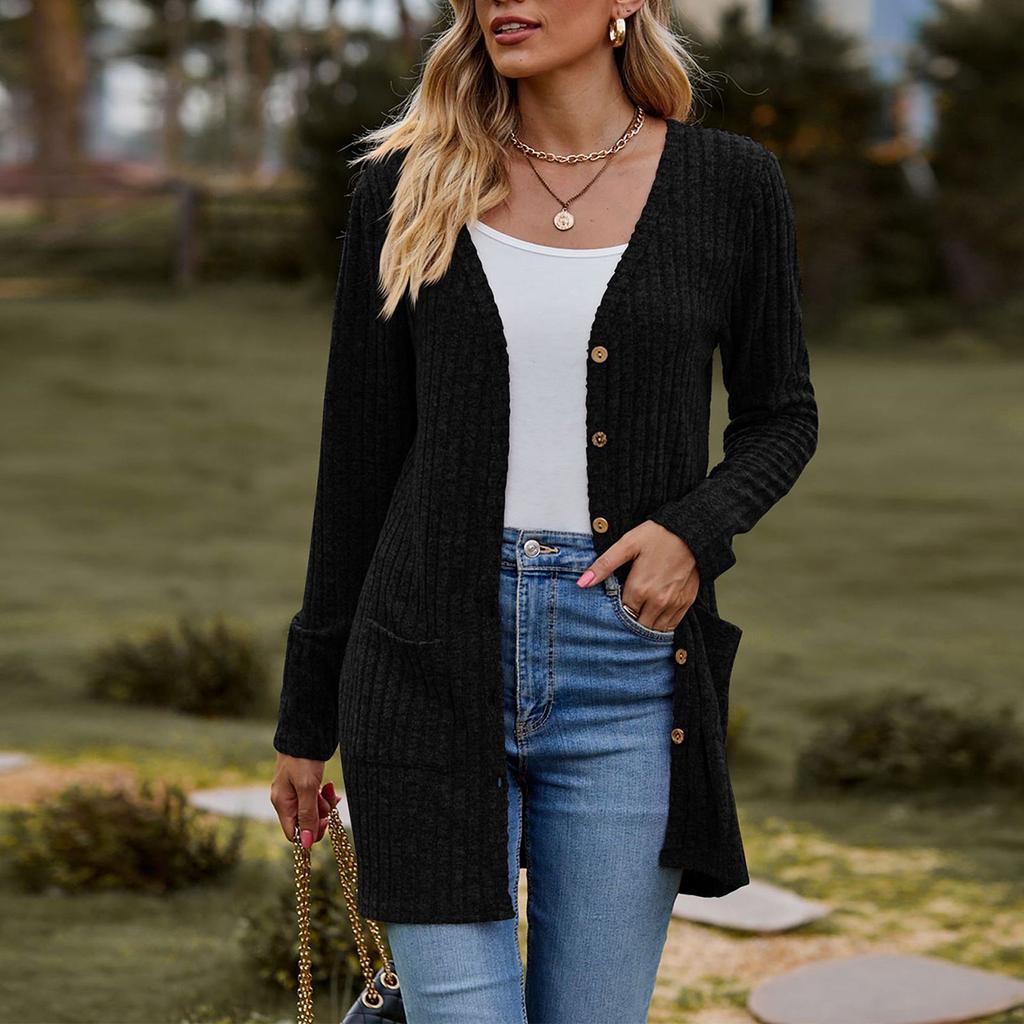 Женский женский кардиган с длинным рукавом, свитер, пальто, топ