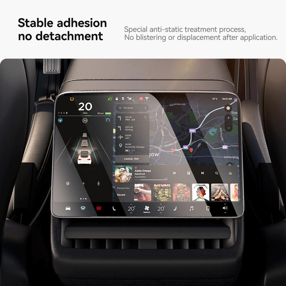 Защитная пленка из закаленного стекла YZ для Tesla Model Y Juniper Model 3 Highland 2025 2025 Защитная для экрана центральной консоли заднего ряда