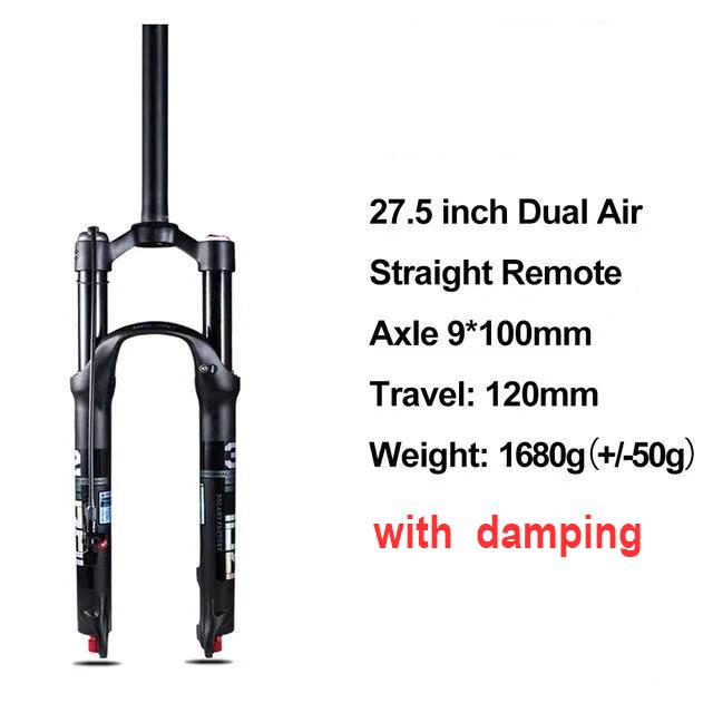 BOLANY MTB Suspension Rebound Adjustment Double Air Fork 26/27.5er/29er Inch Magnesium Alloy Quick Release Bicycle Parts