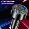 66W 3 USB Ports Car Charger QC 3.0 USB Type-c Quick Charging 5-Port USB A+USB C Fast Charging Cigarette Lighter Adapter
