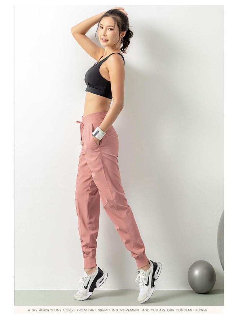 Женские быстросохнущие утягивающие фитнес-штаны гаремы – Свободные, плиссированные, с манжетами, длинные, для бега и повседневной носки