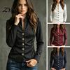 Striped Casual Jacket Women Stand Collar Blazer, Slim Fit Single-Breasted Business Office Wear Blouse Top, Outerwear Lady
