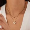 White Shell Inlay Butterfly Rose Flower Star Pendant Necklace Lady 316L Stainless Steel Novel Chic Waterproof Jewelry