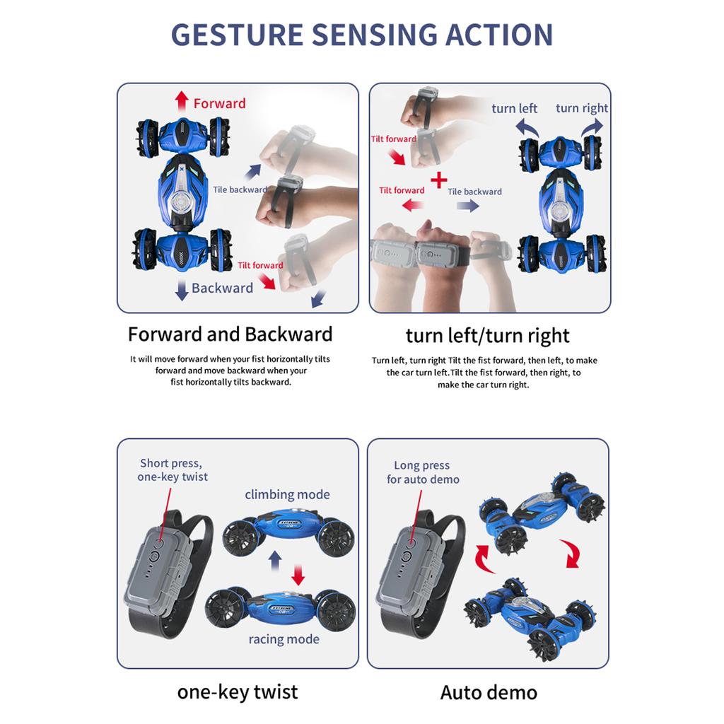 Remote Control Stunt Car 2.4GHz Transforming Amphibious Remote Control Car Dual Mode Remote Control