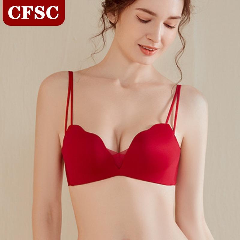 Нижнее белье, утолщающий бюстгальтер со сборками и верхней поддержкой, не оставляющий следов