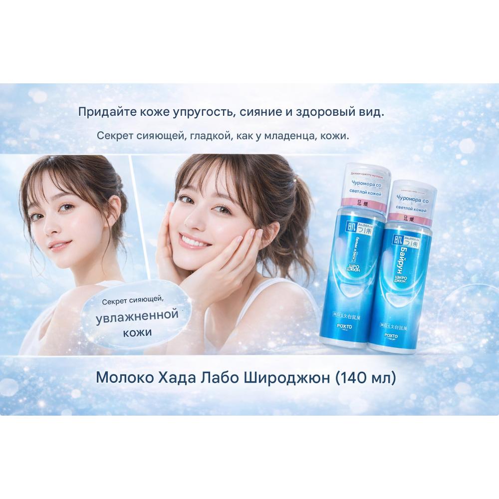 Hada Labo Отбеливающее молочко Shirojun 140 мл – Японский секрет кристальной сияющей кожи