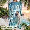 Lana Del Rey Beach Towel, Personalized Custom Name Text, Quick Dry Large Absorbent Towel For Beach Pool