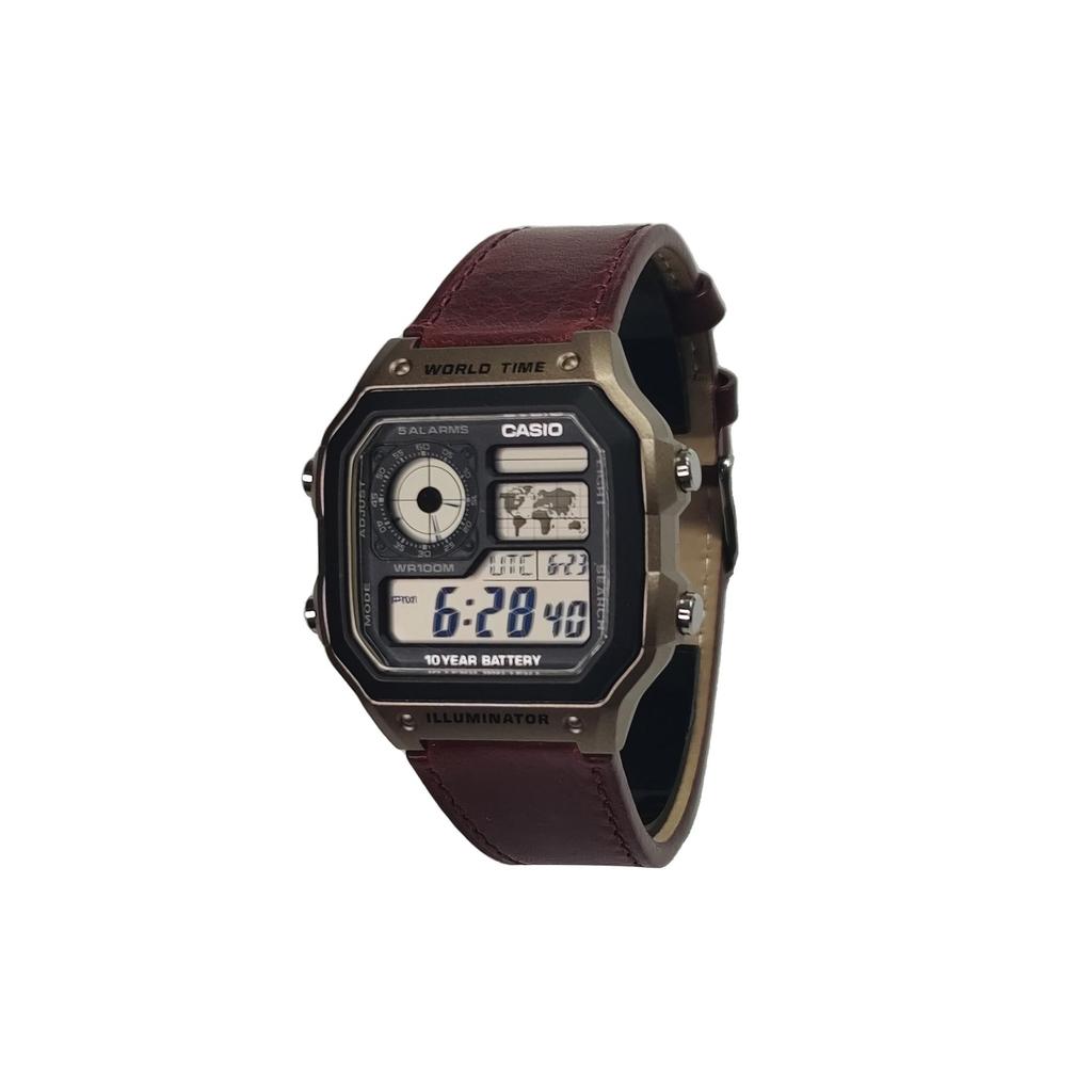 Casio Часы с кварцевым механизмом из коллекции Custom Collection Мужские часы Черный циферблат AE-1200WH-5AV(Watch3--