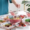 Qianhua Zhike 19-Piece Ceramic Floral Dinnerware Set