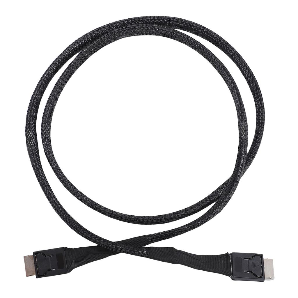 SFF 8611 4i to SFF 8611 4i Cable PCIe4.0 64Gpbs SSD Data Active with Nylon Cable Jacket 39.3in for Server Connection