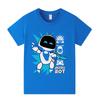 A1339 Детская футболка с принтом Astro Bot, круглый вырез, короткие рукава