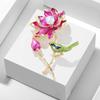 Chinese Magpie Lotus Brooch Women's High-end Retro Delicate Cheongsam Hanfu Brooch Jacket Pin Accessories