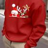 Merry Xmas" Letter Embroidered Crew Neck Sweatshirt - Daily Versatile Piece