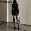 Autumn Winter Street Style Stretch Over The Knee Boots Women Fashion Round Toe Square Platform Heels Long Booties