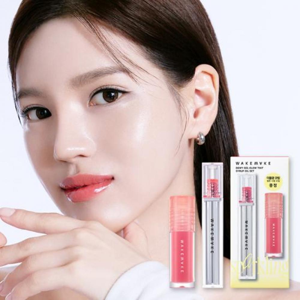 Wakemake [новый цвет Addew] Wakemake Dewy Gel Glow Tint 15 цветов Single Planned 06 Peony Fizz