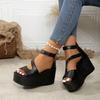 Fashion Women's Platform Wedge Sandals 2025 Summer Fashion Casual Comfortable Ladies Heeled Sandals Walking Shoes for Women High Heels