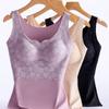 Autumn and Winter New Plush and Thickened Warm Vest Thermal Underwear Sleeveless Tops Seamless Bottom Layer Women's Warm Clothes